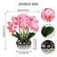 Orchids Artificial Flowers 18" Phalaenopsis Orchid With Silver Ceramic Pots Real Touch Faux Orchid Plant-514511576