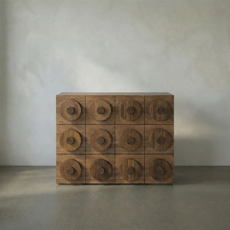3 - Drawer Solid Wood Dresser, Dark Walnut