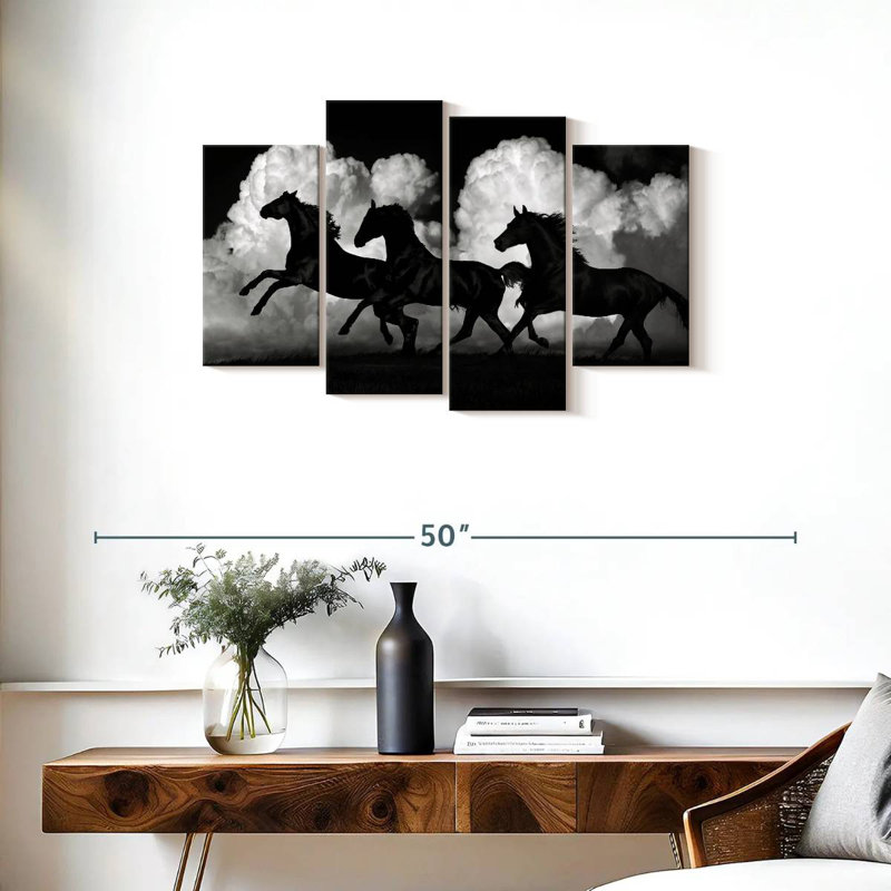 Wild Horses Silhouette, 22" H x 36" W