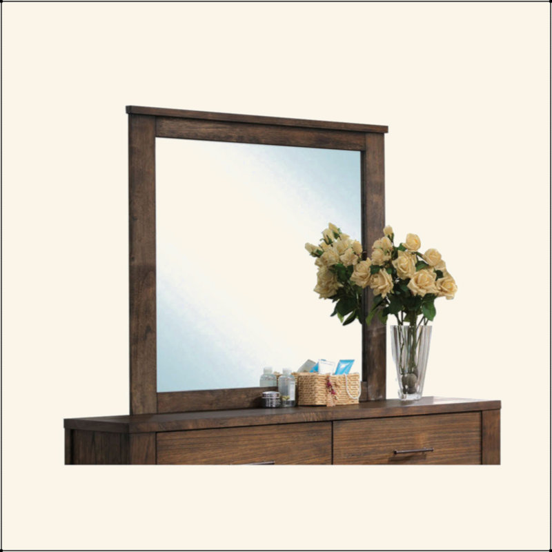 Oak Finish Mirror