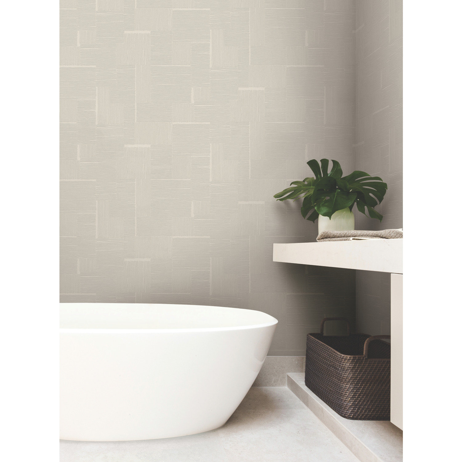 Alodee Geometric Wallpaper, Beige