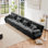 Canapé modulaire 4 places à assise profonde et canapé modulaire, canapé en chenille Canapé rembourré confortable pour salon, appartement, studio, bureau, chenille