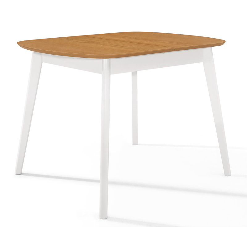 Ahwahnee Extendable Oak Oval Solid Wood Base Dining Table, White