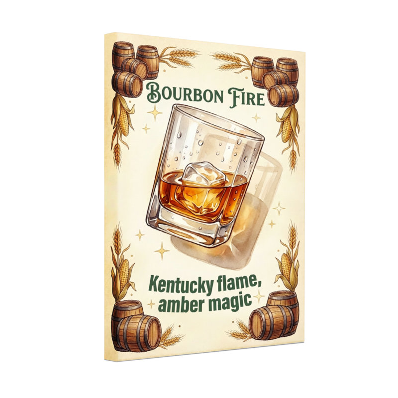 Fashion Bourbon Fire Kentucky Flame Amber Magic, H 18 po x l 12 po