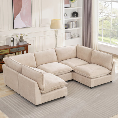 Heffernan 106.38” W Oversized 5-Seater Composable Modular Sofa by Hokku Designs
