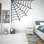Adhésif décoratif toile d'araignée, toile d'araignée, chambre d'enfant, décoration d'Halloween, effrayant, vinyle, décoration d'Halloween, autocollant effrayant d'Halloween 262LU