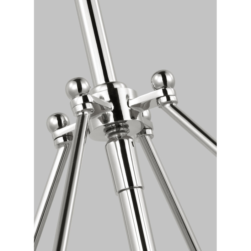 4 - Light Dimmable Drum Chandelier, Polished Nickel