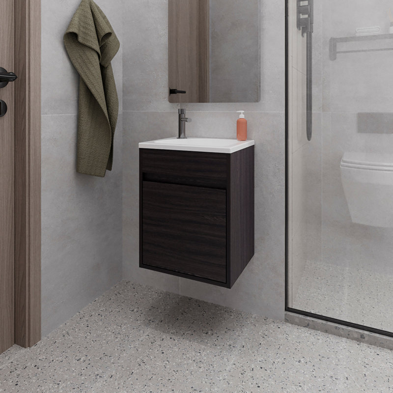 Lavabo de salle de bain Sutcliffe, noir, Noir