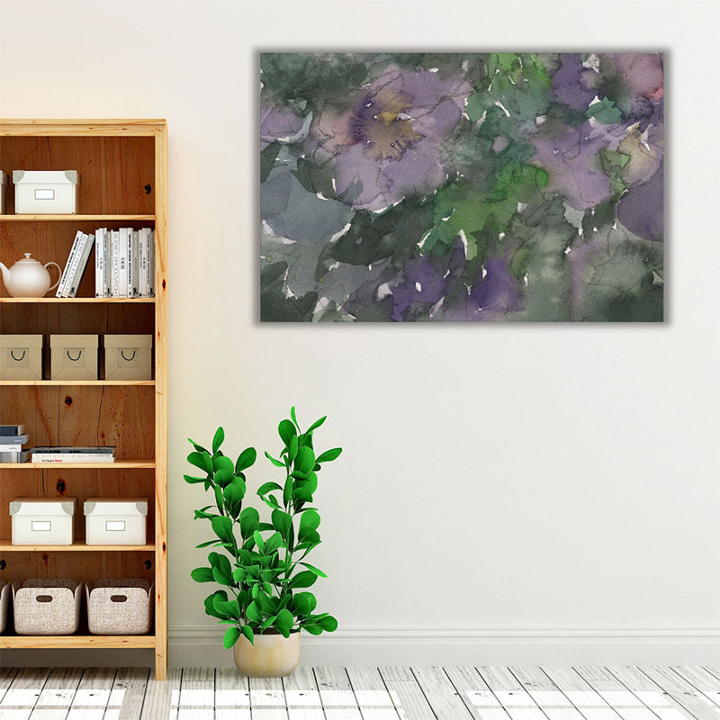 Langage des violettes II - reproduction d'art sur toile, H 24 po x l 36 po