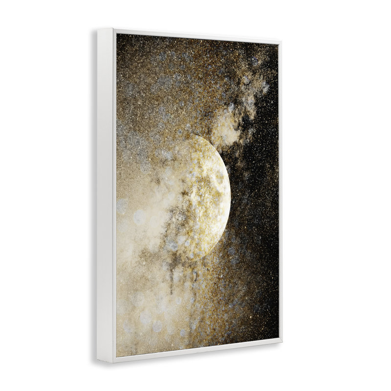 Giclée encadrée de la pleine lune nébuleuse étoilée, design par Gemma Bardot, H 30 po x l 20 po