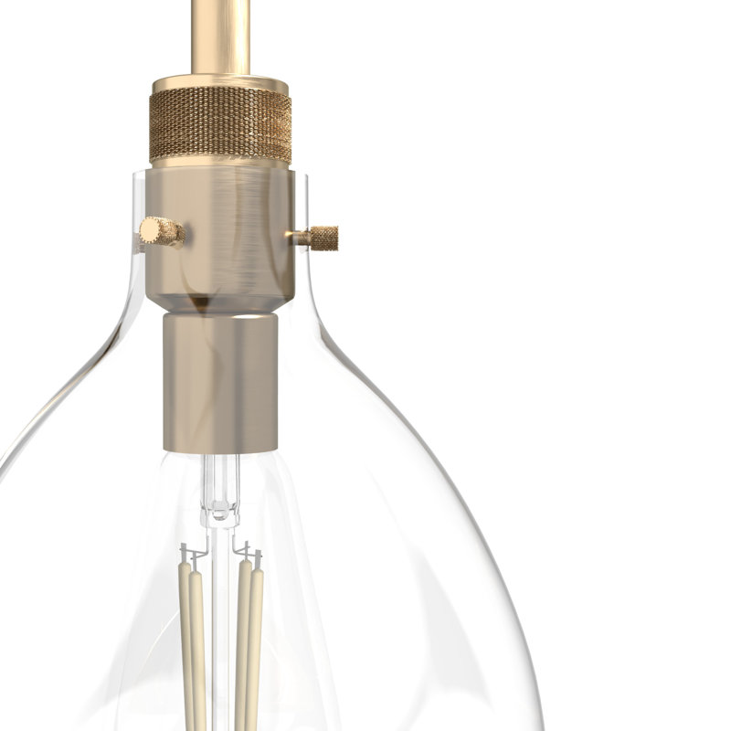 Alturas Gold Modern 16" Glass Bell Pendant Light