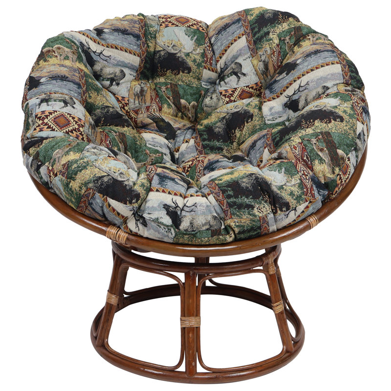 Outdoor Papasan Seat Cushion, 48" W x 48" D, Multi-Colored Animal Print