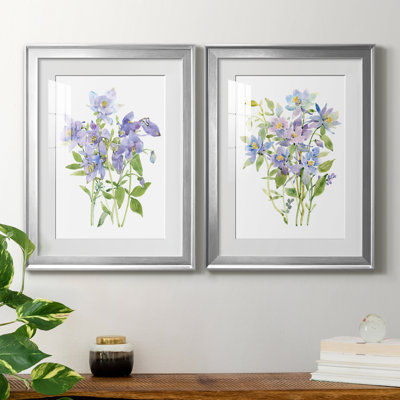 " Columbine Spray I " 2 - Pieces