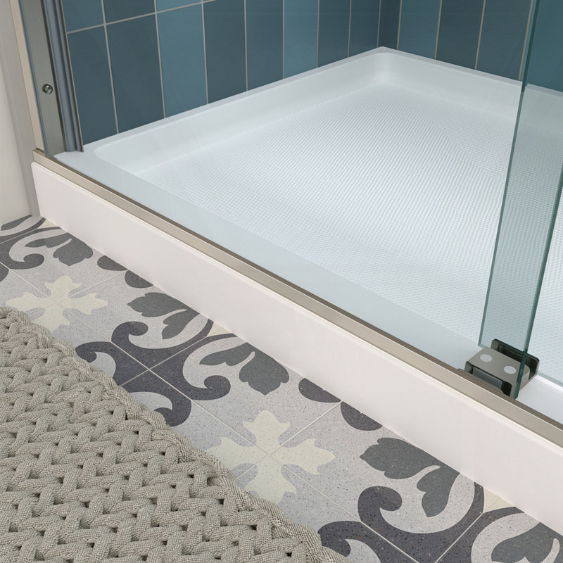 Bypass shower door, sliding door, Brushed Nickel
