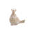 Ravi Resin Bird Figurines with Crown Detailing and Textured Bodies Decorative Polyresin Animal Sculptures Whimsical Crackled Design Ornament Accents for Display Shelf or Mantel-1009531904