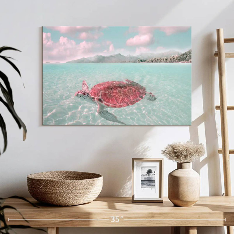 Brampt Sunbathing Turtle, 16" H x 24" W