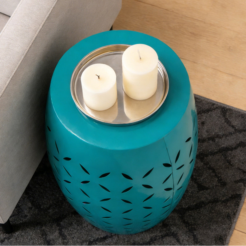 12" Accent Side Table, Teal