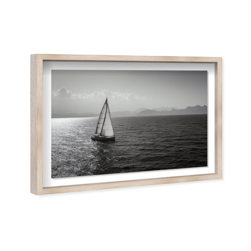 Edge Of Silence Print by Oliver Gal, 37.5"H x 55.5"W, Natural Oak Shadowbox