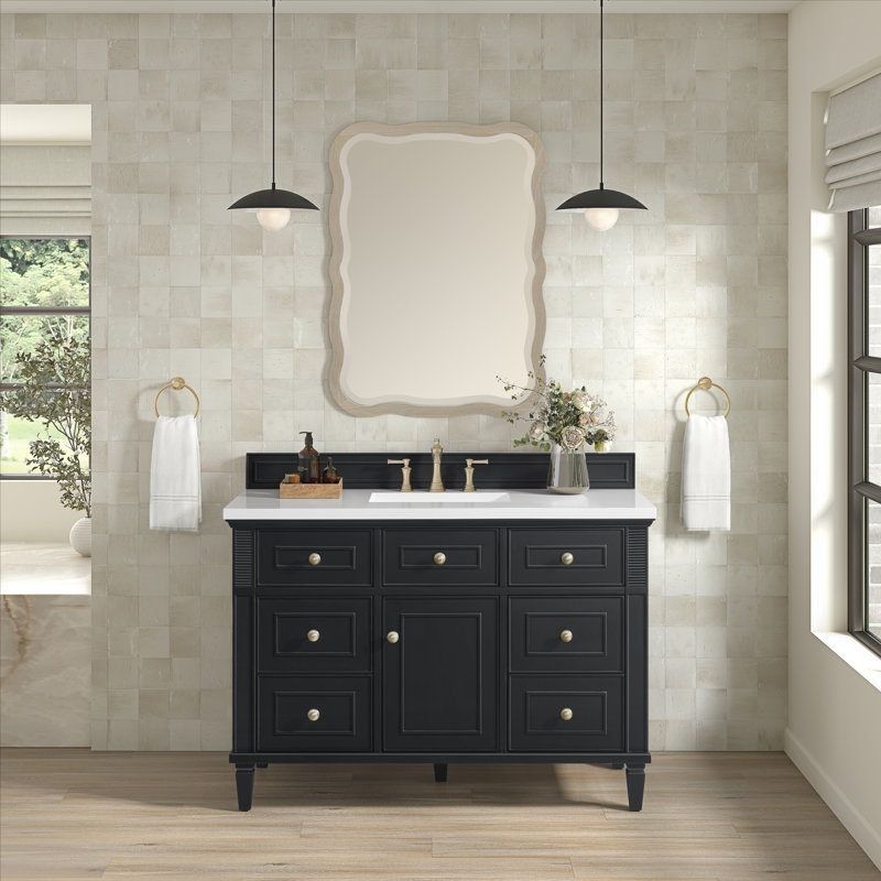 Rowyn Solid Wood Wavy Wall Mirror, Natural