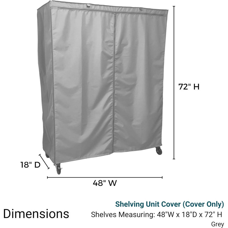 Outdoor Wire Rack Cover, 72" H x 72" W x 18" D