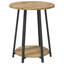  Side Table Set With Shelf 2 Pcs Black Oak 50 X 50 X 51 Cm-1362866575