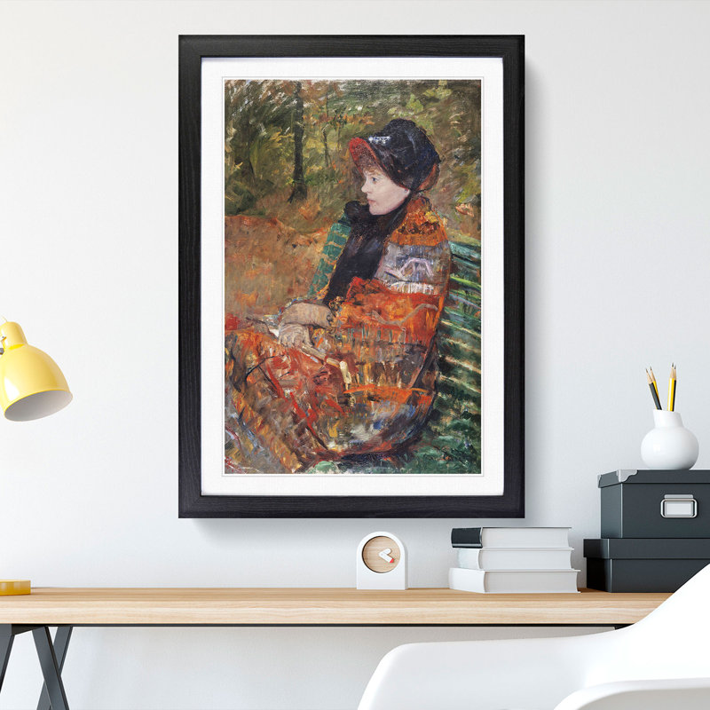 Lydia Cassatt by Mary Cassatt - Picture Frame Painting, Black Framed, 36cm H x 27cm W x 2cm D