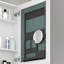 Armoire à pharmacie de salle de bain 20 po x 30 po, rebords à miroir biseauté, ouverture à droite, grand espace, miroir haut, charnières, armoire en bois d'ingénierie blanc de l 20 po x H 30 po avec porte qui s'ouvre, rangement riche,-1995702938