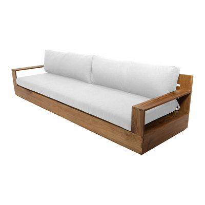 Pacific Teak Outdoor Sofa with Sunbrella Cushions