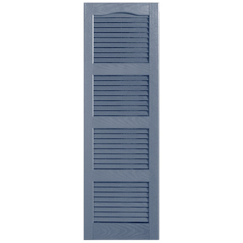 Paire de volets à persiennes cathédrale style quadruple ouverts, Bleu, 9", 79 po