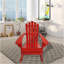 Chaise Adirondack inclinable inclinable en bois pour l'extérieur, rouge-1965012958