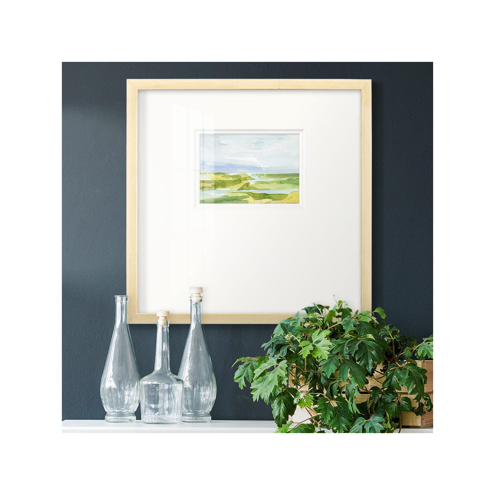 Watery Lowlands III, 17" H x 17" W x 1.25" D