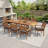 8 - Person Acacia Wood Patio Dining Set With Extendable Rectangular Table