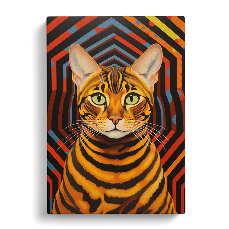 Bengal Cat Op - No Frame Print, 50cm H x 35cm W x 3cm D