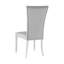 2 chaises de salle à manger rembourrées en velours, gris, à dossier évasé pour une décoration de table moderne, côté 2