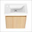 Ensemble de meuble-lavabo mural 20 po avec lavabo en céramique, armoire de rangement avec portes, ensemble d'armoire de salle de bain