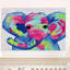 «Colorful Elephant» par Jill Lambert, reproduction sur toile tendue-17682467