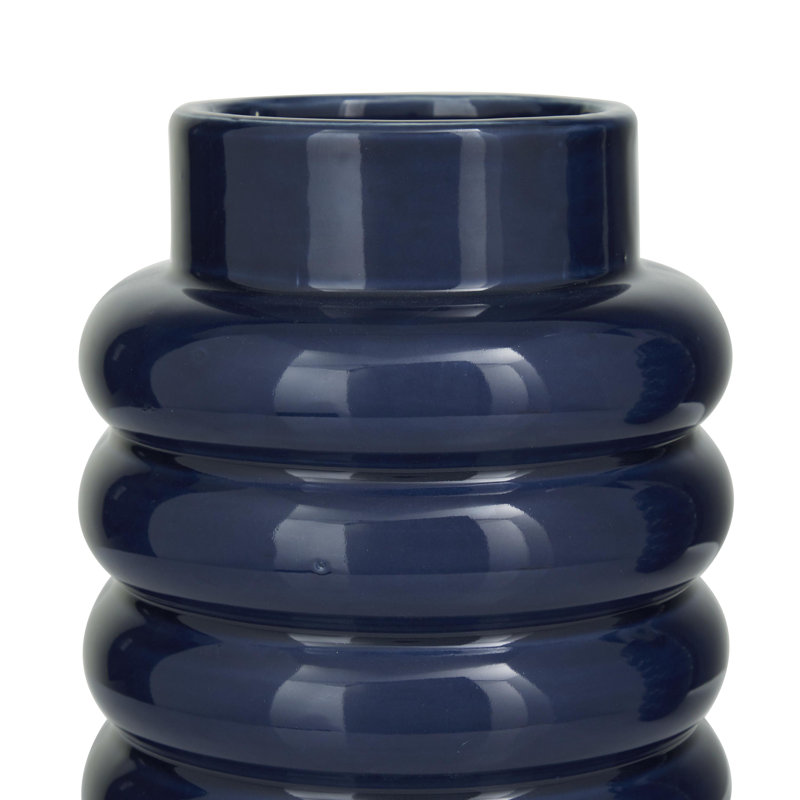 Ensemble de 2 vases de table en grès Alix, Bleu foncé
