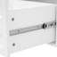 Meuble-lavabo double lavabo de 150 cm (59,1 po) avec lavabo en résine, 3 tiroirs et 2 portes, blanc