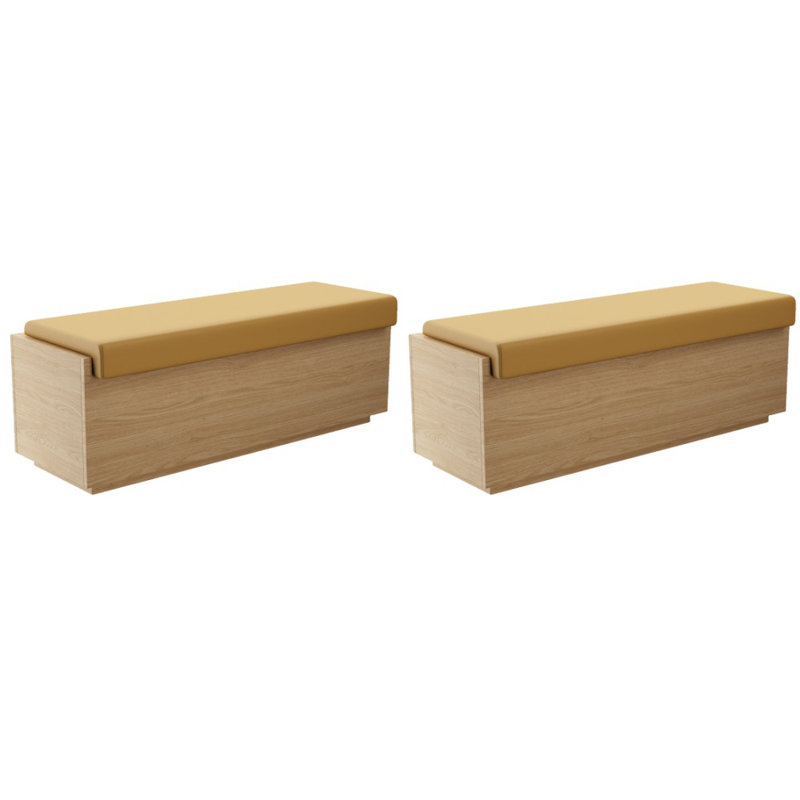 Banc rembourré en similicuir Nylène