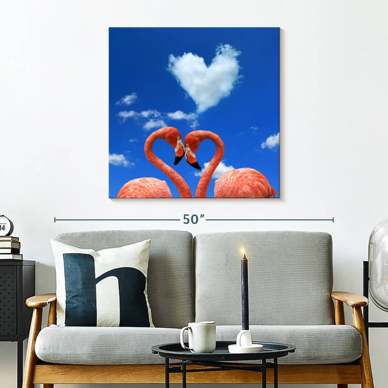 Crowle Flamingo Love In The Air, H 30 po x l 30 po