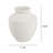 Round Terracotta Vase - Natural White Finish-1560028984