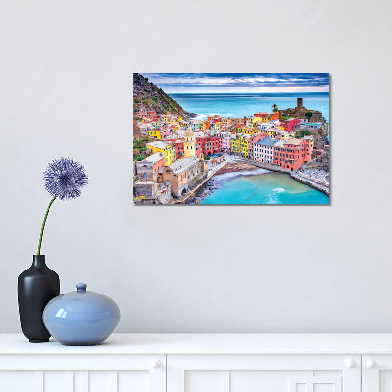 Vernazza by Marco Carmassi - Print on Canvas, Wrapped Canvas, 30.48 cm H x 45.72 cm W