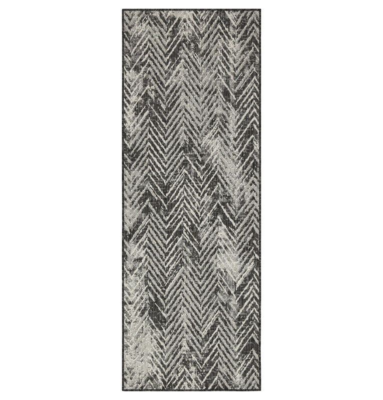 Anthracite Indoor/Outdoor Area Rug - 5 Ft. 3 In. X 7 Ft. 3 In., Rectangle 5'3" x 7'3"