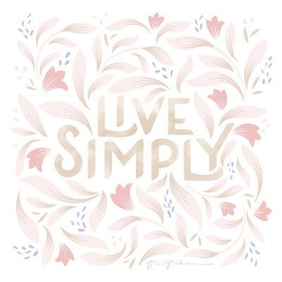Calm Words I Blush by Gia Graham - Wrapped Canvas Print