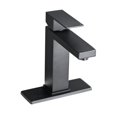 Bathroom Faucet Single Hole, Stainless Steel, Matte Black, To Water Spots With Drain Assembly For Remodel Project 3 Steel Faucet, 1 Hole Installation Improvement
