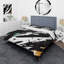 «Black and White Abstract Collages Enchantment» - Ensemble de housse de couette abstrait-101244474