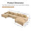 Canapé modulaire surdimensionné en U de 170 po Cloud-9137655