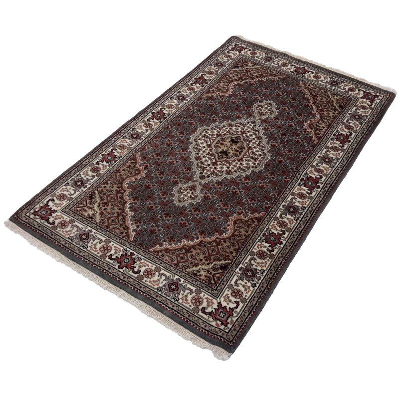 Pasqualine Hand Woven Cotton and Wool Oriental Area Rug