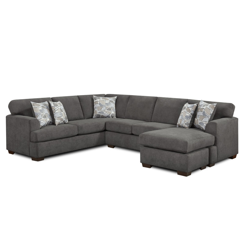 Canapé modulaire Daveena, Mélange de polyester gris