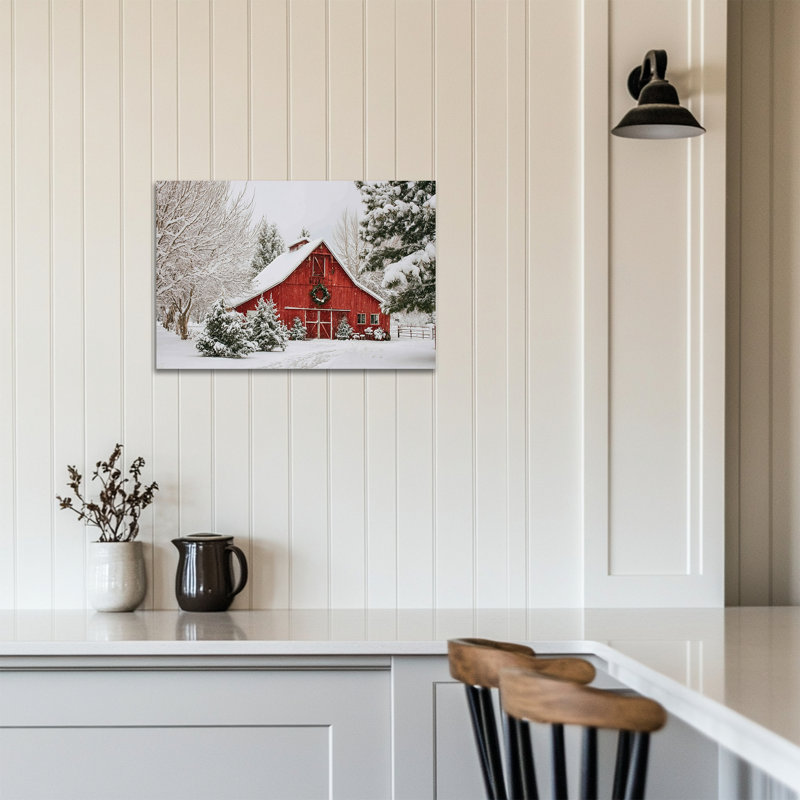 Hiver, art mural de grange d'hiver, H 24 po x l 36 po